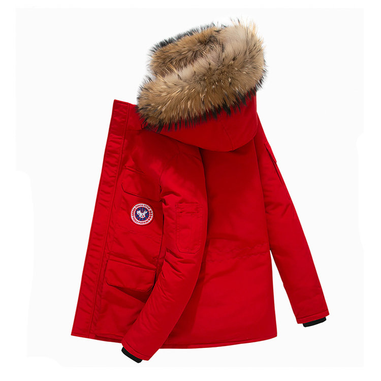 2022夹克优质连帽男款冬季新款加拿大衣鹅工装外套带毛领羽绒服