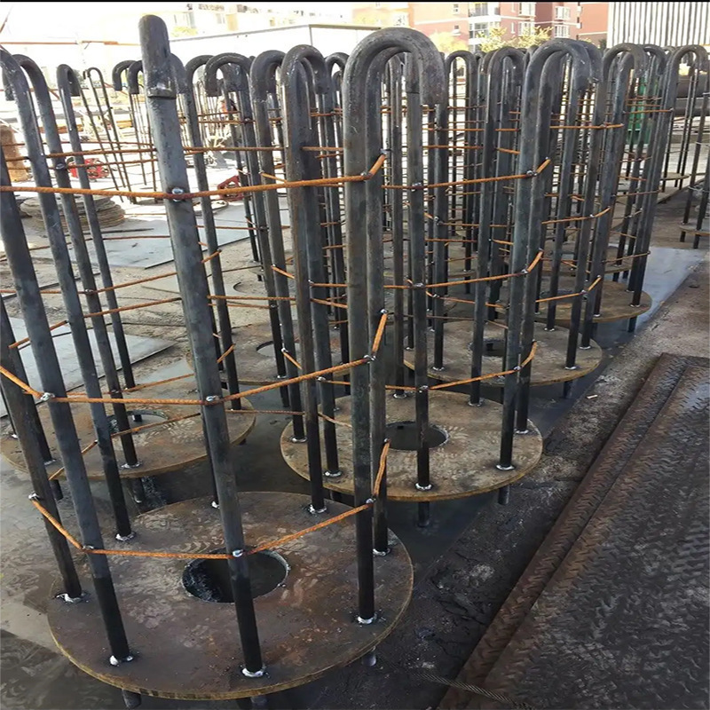 地脚笼预埋件吊环螺丝杆U型环焊接各种建筑工地路灯预埋钢板螺栓