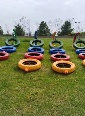 游乐场攀岩锻炼玩具幼儿园体能训练体育器械儿童攀爬斜坡链接轮胎