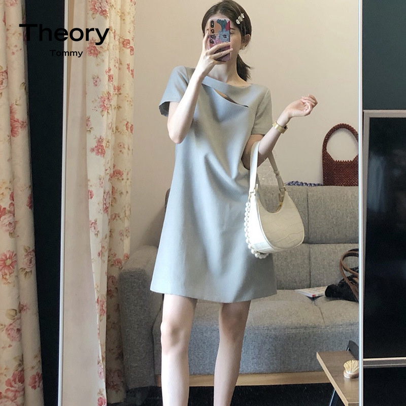 Theory Tommy2024新款女法式小z桔梗裙高JI感连衣裙设计感女