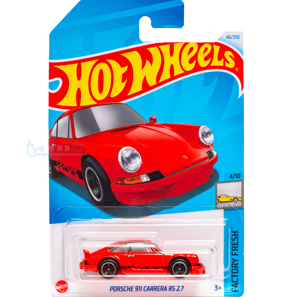 风火轮小跑车玩具模型46号 PORSCHE 911 CARRERA 2.7 保时捷 红色