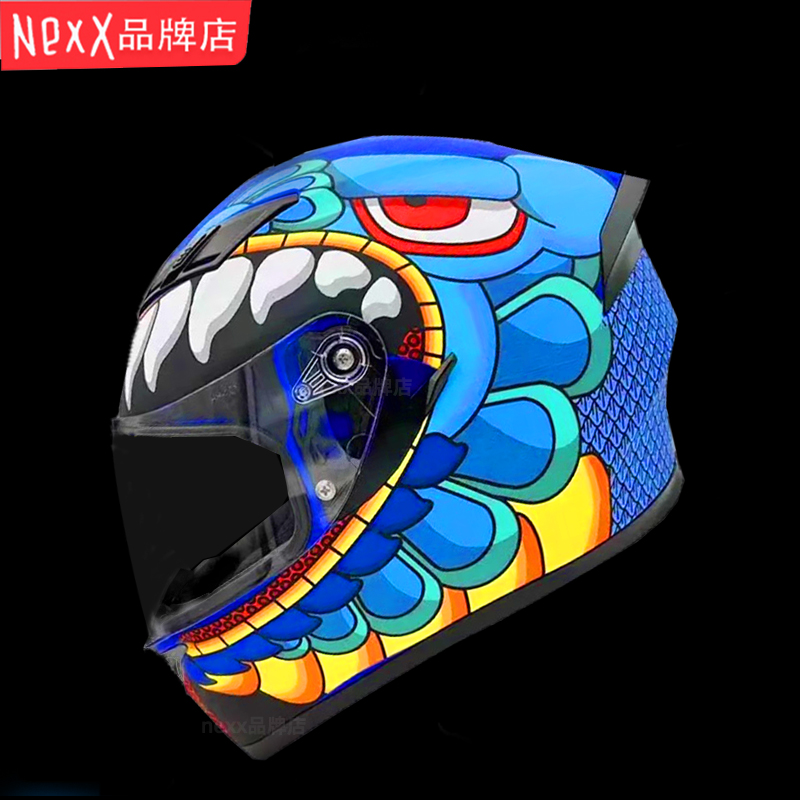 nexx摩托车头盔全盔男女士夏季轻量化全覆式电动车安全帽四季通用