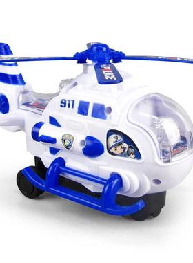 电动万向飞机灯光音乐汽车儿童宝宝直升机男孩女孩玩具丛林轰炸者