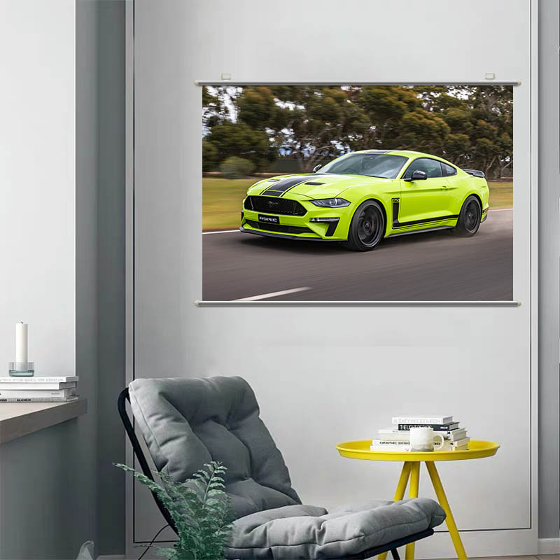 福特Mustang野马汽车海报壁纸墙贴现代装饰画照片宿舍卧室卷轴