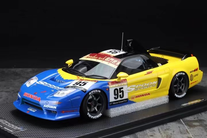 Onemodel 1:18 本田 NSX-R GT SPOON 95# 澳门大赛 仿真汽车模型