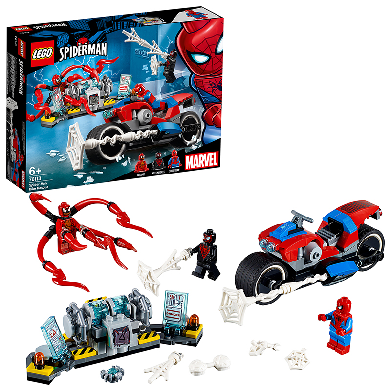 【孩仕宝】玩具模型 乐高积木LEGO 复仇者联盟 蜘蛛侠 摩托车救援