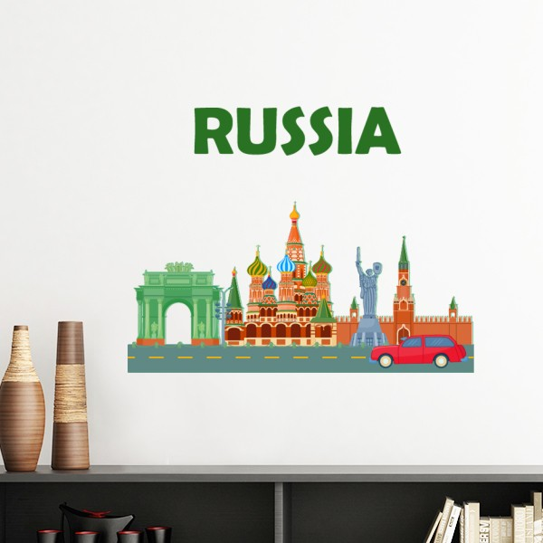 克里姆林宫雕塑俄罗斯涂鸦墙贴壁纸房间贴花