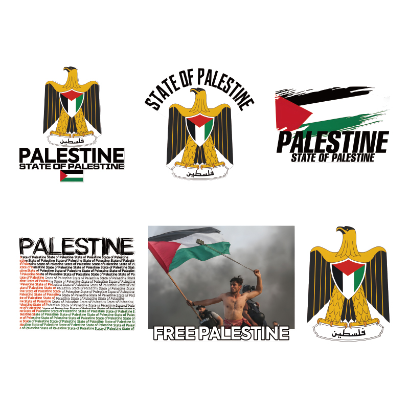 汽车贴纸巴勒斯坦国家地理标志徽章反光电动车摩托车车身后玻璃贴