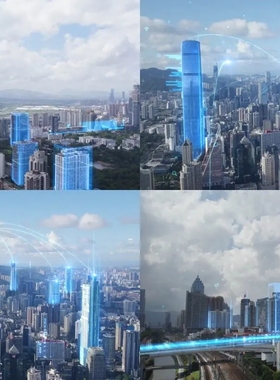 企业HUD科技智慧城市5G物联网人工智能大数据粒子线条企业宣传片