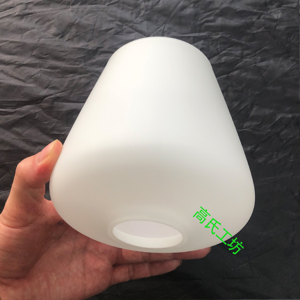 奶白白色玻璃瓶灯罩法式欧式13厘米吊灯灯具e27大开口用老款罩