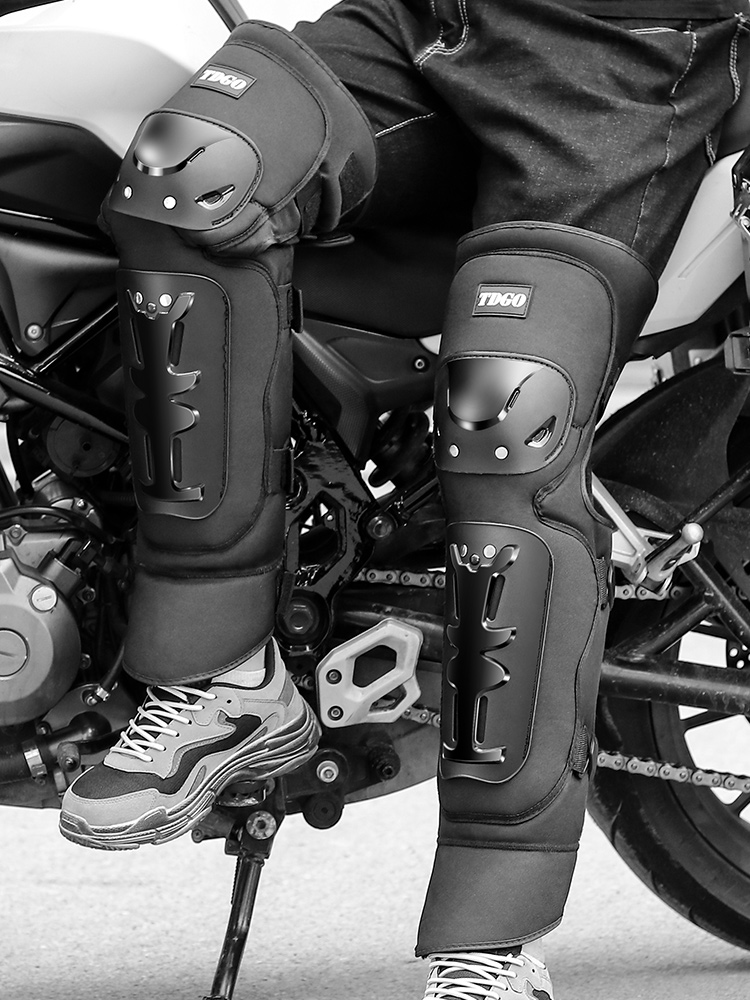 摩托车护膝冬季防风保暖加绒防寒骑行装备电动车骑车护具全套男士