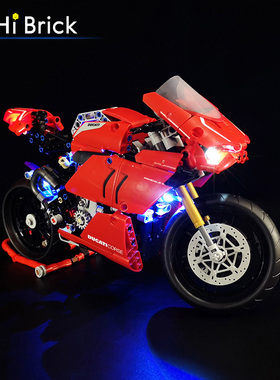 乐高LEGO科技系列机械组42107杜卡迪V4R摩托车男孩拼装积木LED灯