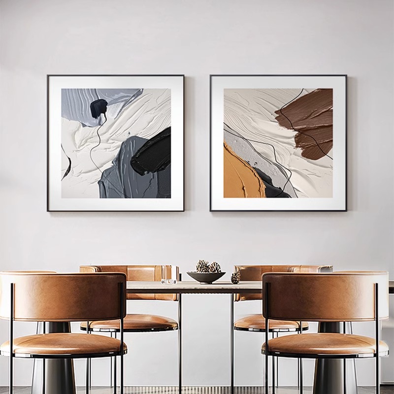 抽象艺术客厅装饰画轻奢高级感餐厅沙发墙面挂画现代简约卧室壁画