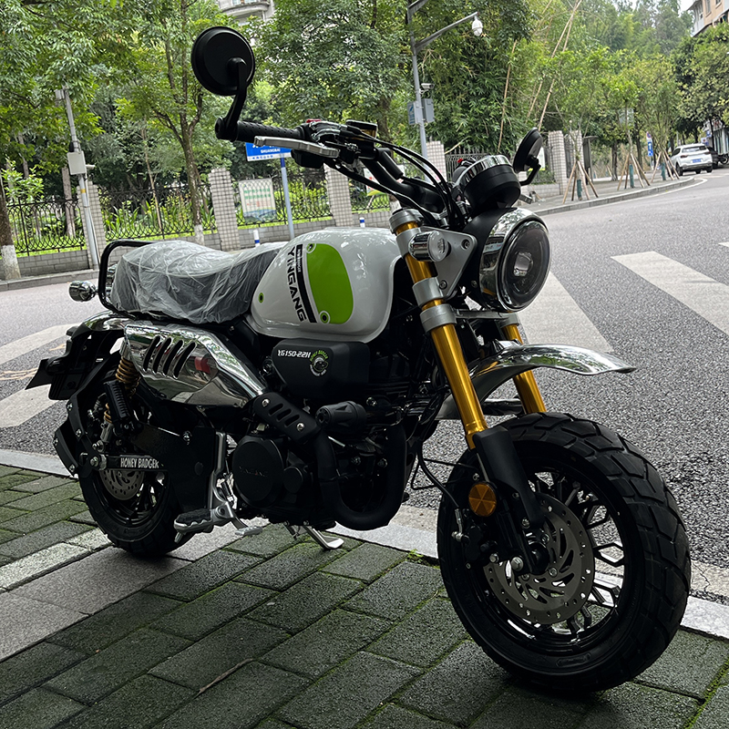 新品银钢国四电喷蜜獾YG150-22H猴子摩托车改装配件一字保险杠防