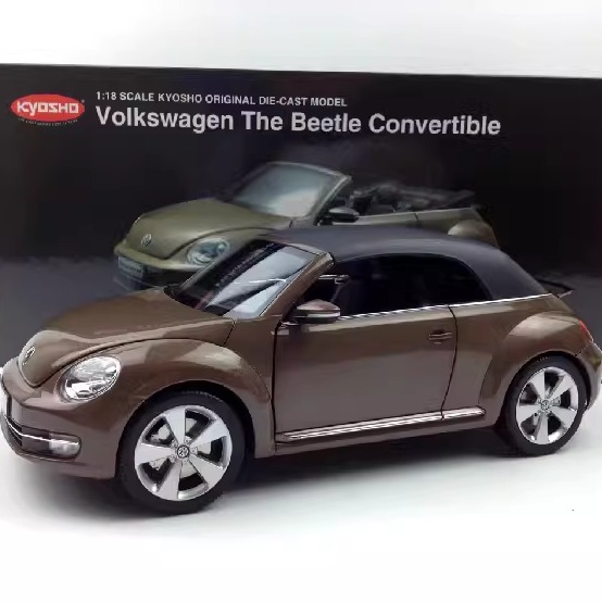 京商KYOSHO1:18大众甲壳虫敞篷The Beetle钛金色合金汽车模型