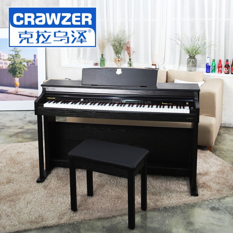 CRAWZER 克拉乌泽电钢琴演奏级88重锤触感力度键盘CX-M70L黑色款