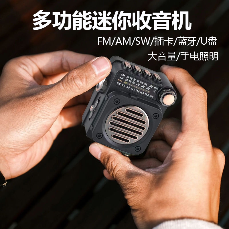 other/其他 625462060650进口德国日新迷你小型收音机可充电多波