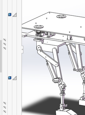 四足机器人机械狗（3D图纸+二维图+说明书）三维模型机械设计参考