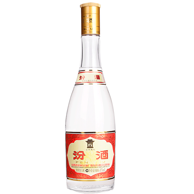 山西杏花村汾酒53度黄盖汾酒475ml 清香型国产白酒瓶装