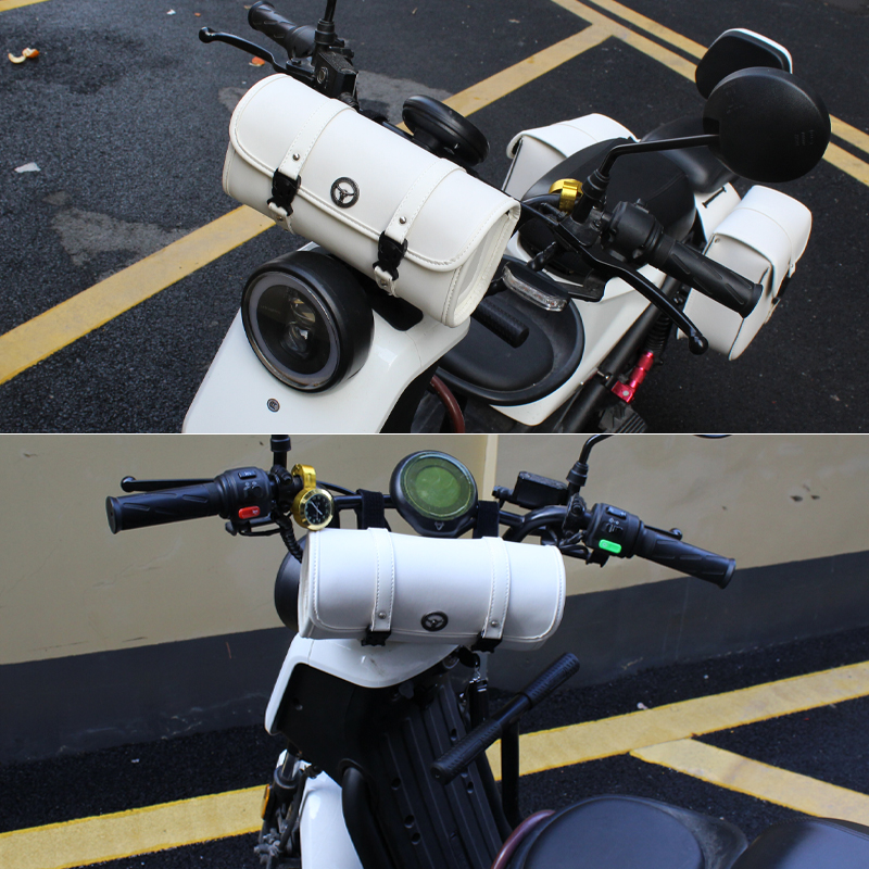 小牛/雅迪/爱玛电动车踏板车摩托车通用皮革挂包车头包车把包边包