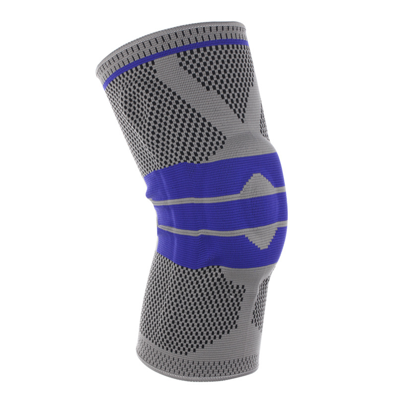 麦斯威运动护膝新款硅胶弹簧针织护膝跑步篮球登山厂家运动护具