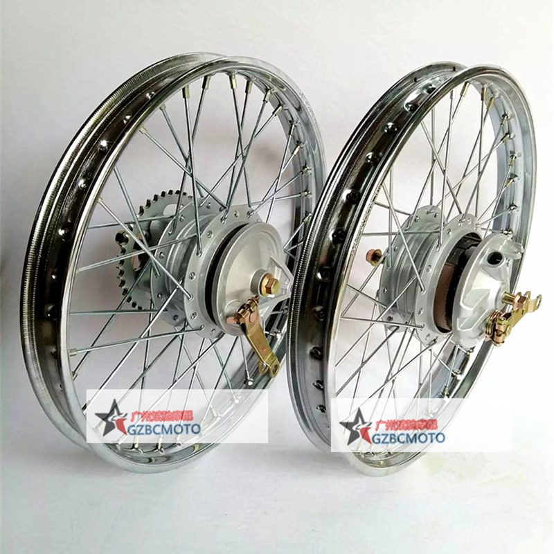 摩托车轮毂适用于CG125前后轮圈 轮网复古改装161718寸福条钢丝轮