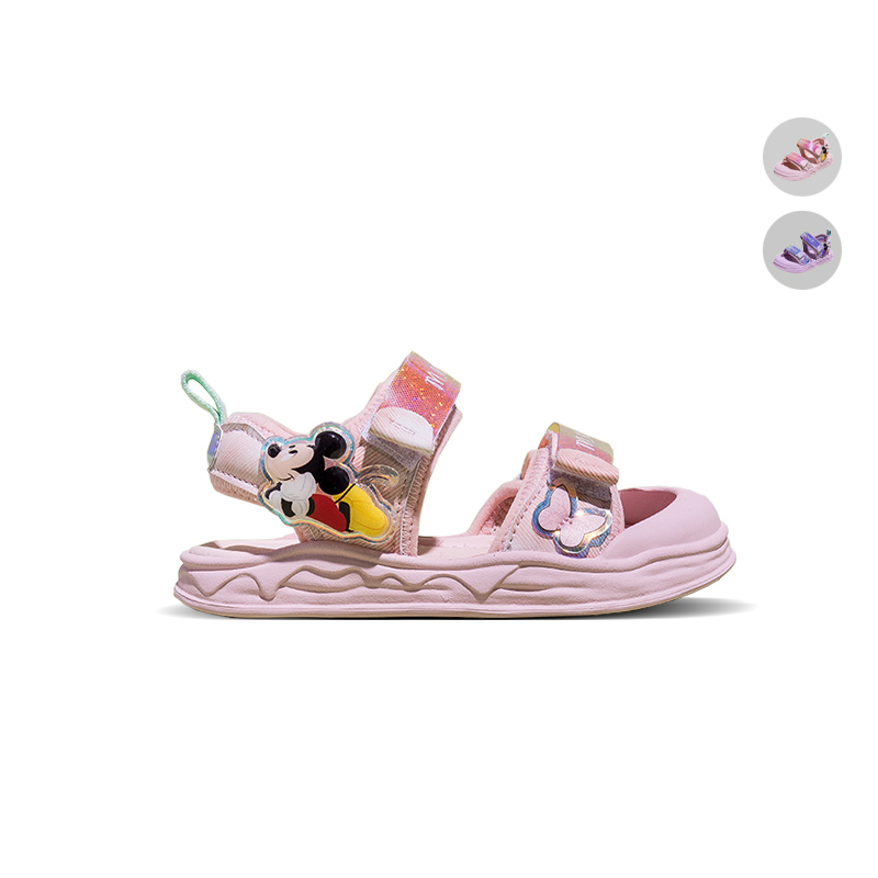 迪士尼女童鞋夏季凉鞋防滑包头中大童轻便儿童卡通时尚公主沙滩鞋