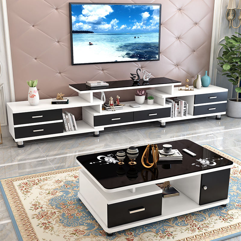 电视柜茶几组合套装简约现代欧式小户型客厅全套家具电视机柜