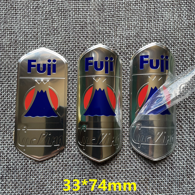 日本富士FUJI 自行车山地车标装饰贴纸 反光 标牌头管标配件防水