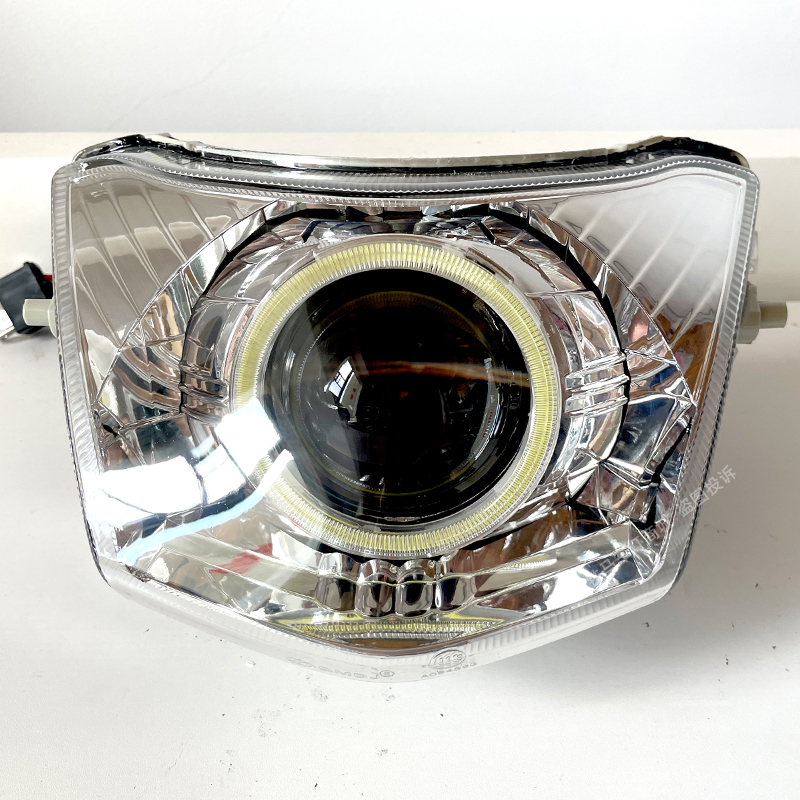 适用本田NS110L大灯总成改装摩托车车灯LED双光透镜天使眼恶魔眼