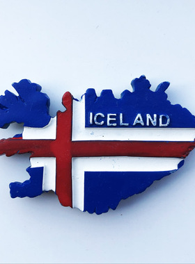 冰岛磁铁冰箱贴旅游纪念装饰工艺品创意国旗地图树脂留言贴礼物
