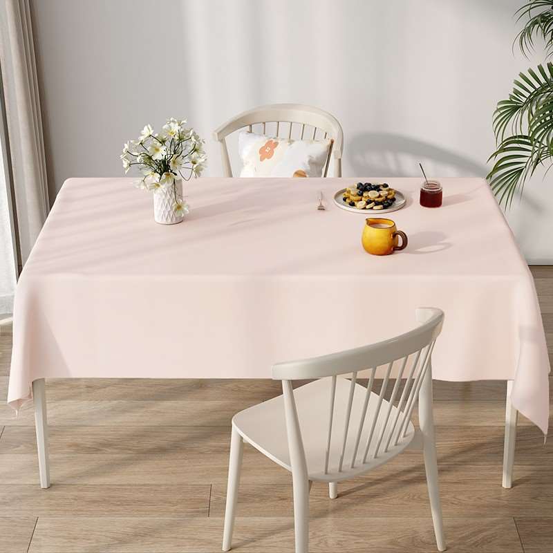 新款拍照背景布氛围感小羊皮白色高级感桌布餐桌台布防水防油免洗