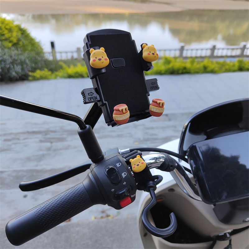 电动电瓶手机车架摩托自行车导航外卖骑手车载防震手机机固定支架