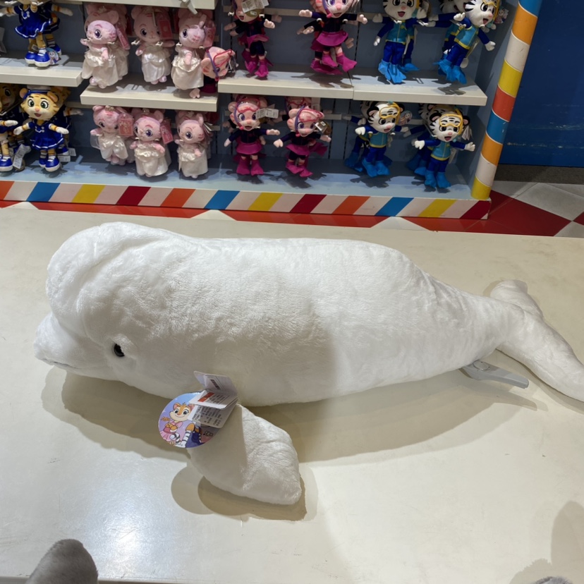 珠海长隆纪念品海洋王国可爱仿真白鲸毛绒公仔玩具大号玩偶女礼物