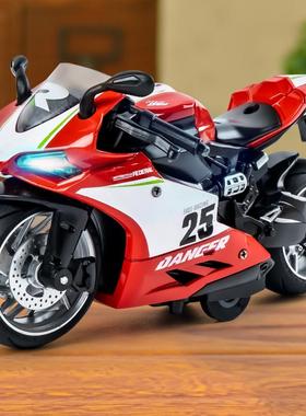 儿童摩托车玩具重型h2机车模型自行车仿真合金卡通赛车小男孩礼物