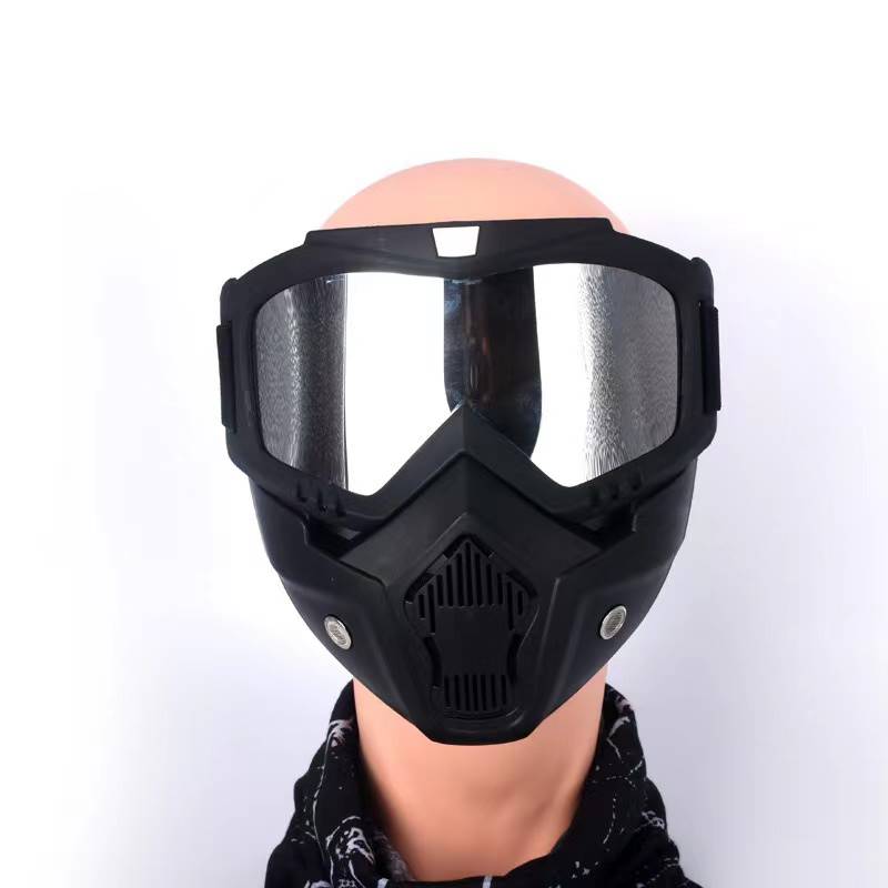 复古头盔骑行面具摩托车防护罩防风防沙骑士面罩眼镜