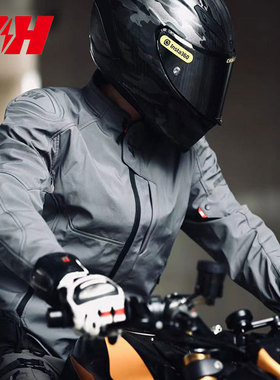 h磐石骑行服摩托车男款套装夏季机车赛车服极光装备透气防摔四季