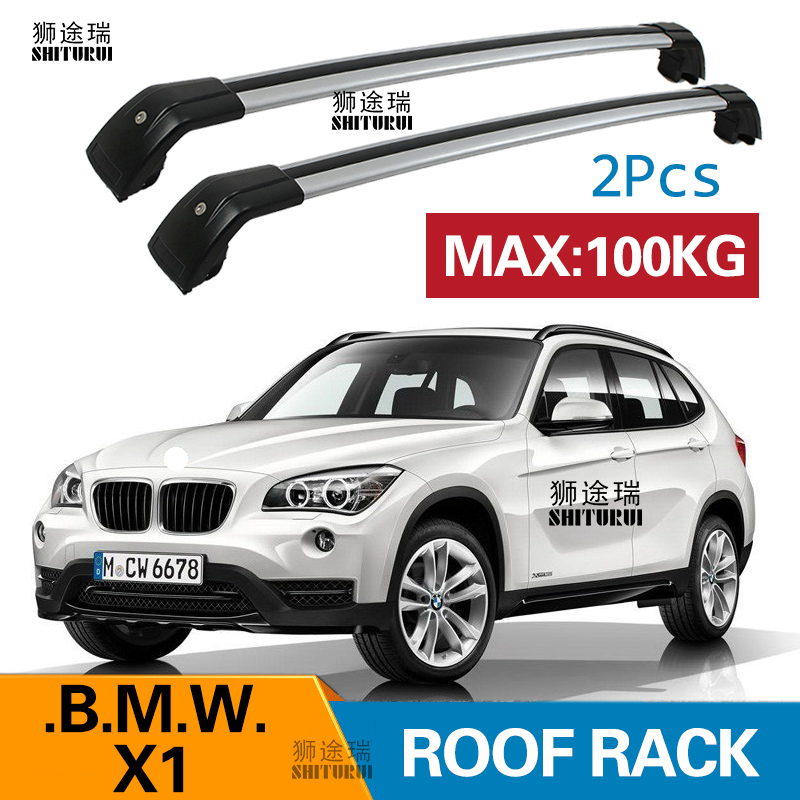 SHIRI 2Pcs Roof bars BMW X1 E84 F48 2009 - 2020 Alunum Al