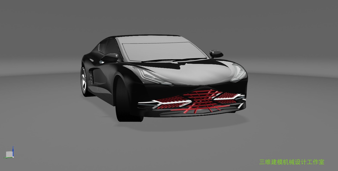 轿跑汽车UG原创车模图纸3D三维轿车模型外观曲面学习资料素材文件