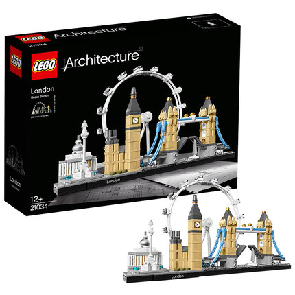 LEGO乐高拼装积木玩具21034建筑组系列英国伦敦桥摩天轮天际线