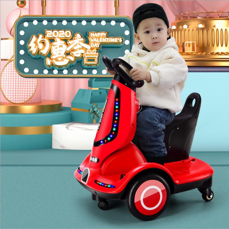 儿童车平衡坐遥控电动可玩具摩托宝宝人小孩岁旋转漂移网红四轮3