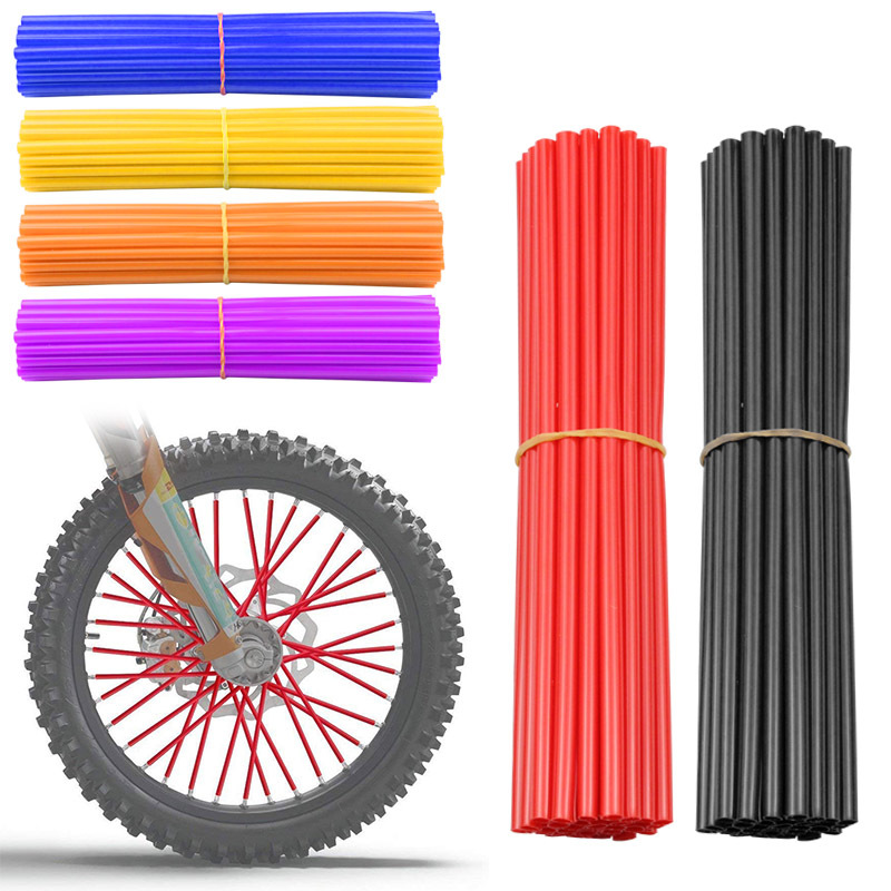 摩托车辐条套越野钢丝轮毂通用彩色辐条套管 自行车辐条钢丝套管