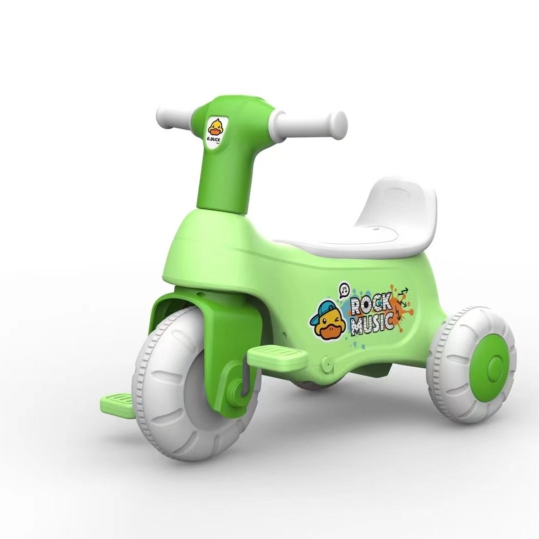 鹰豪儿童电动车脚踏车双模式三轮车男女宝宝摩托车可坐人电瓶车