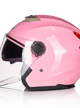 新款voerh电瓶车头盔女电动摩托车半盔四季通用透气安全帽男女可