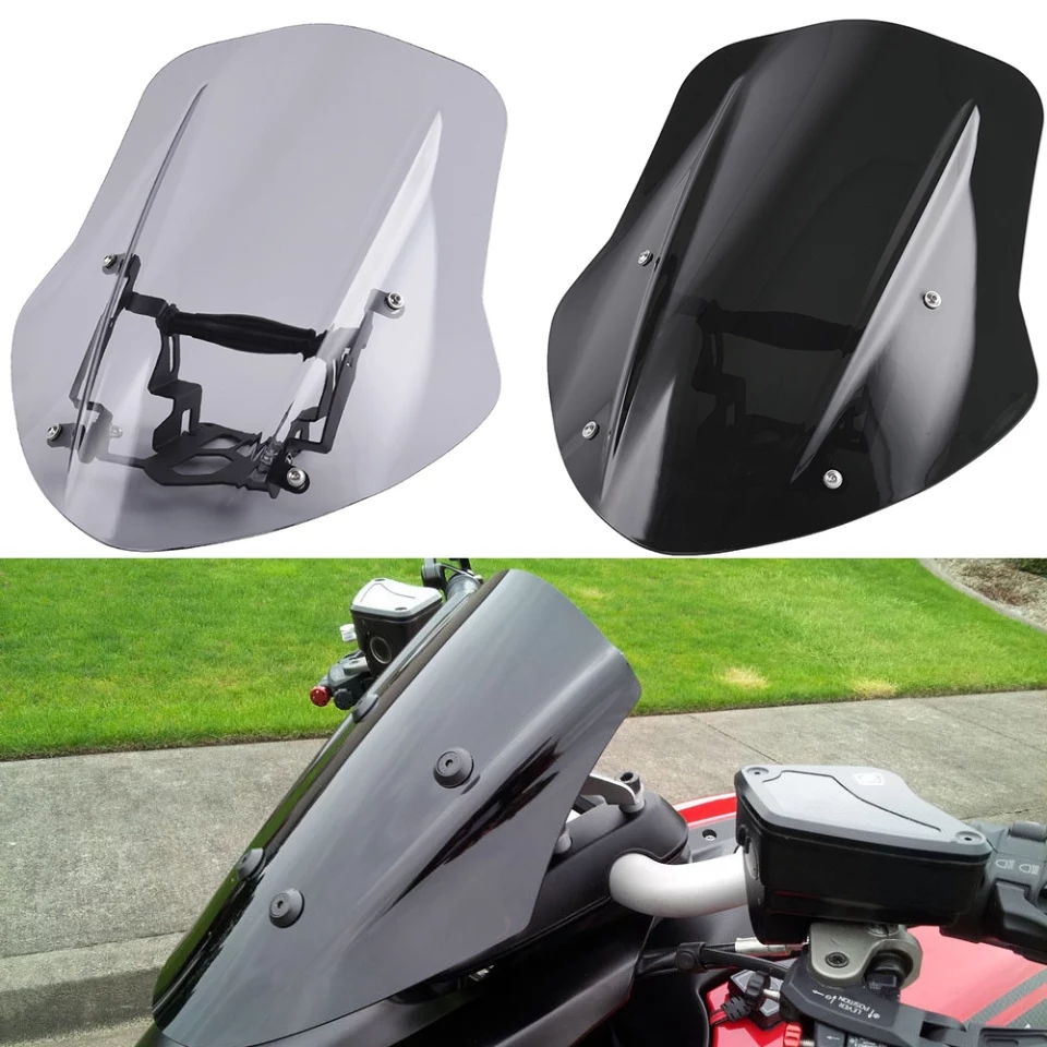 新款摩托车挡风玻璃 风挡 风镜适用于DUCATI Diavel 2014-2018