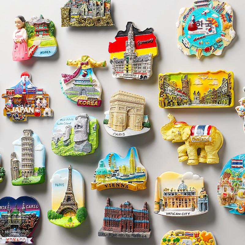 世界各国旅游城市冰箱贴磁贴意大利法国精致纪念品韩国泰国欧洲