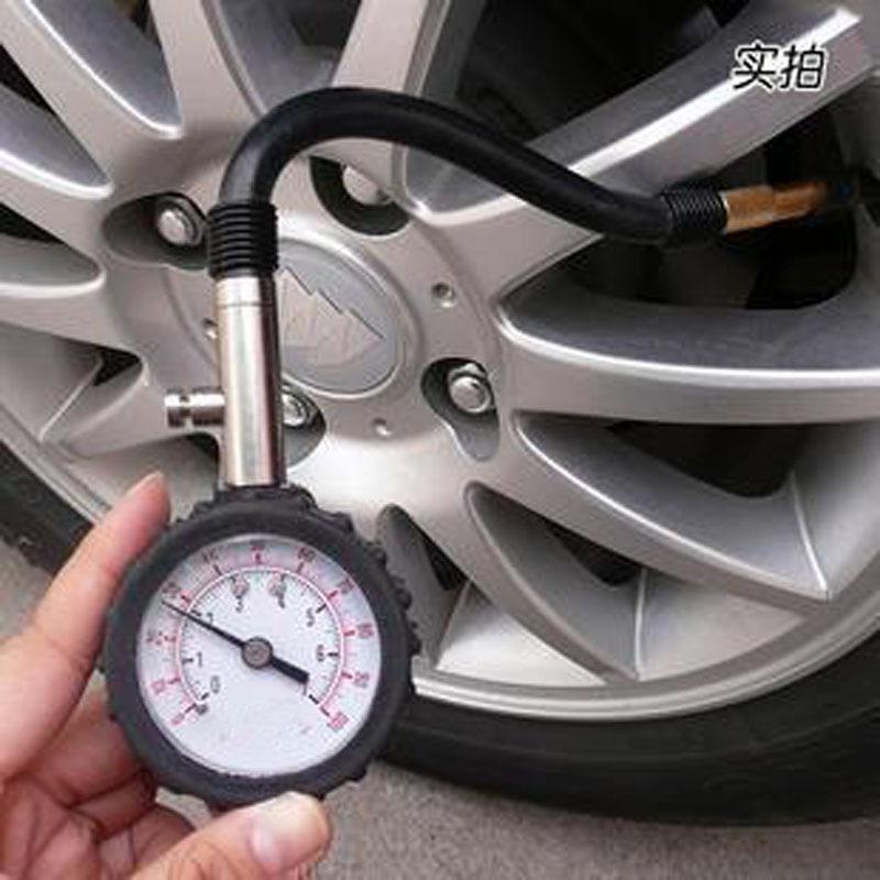 高精度汽车胎压计多功能带放气胎压表长软管机械测胎压表监测器