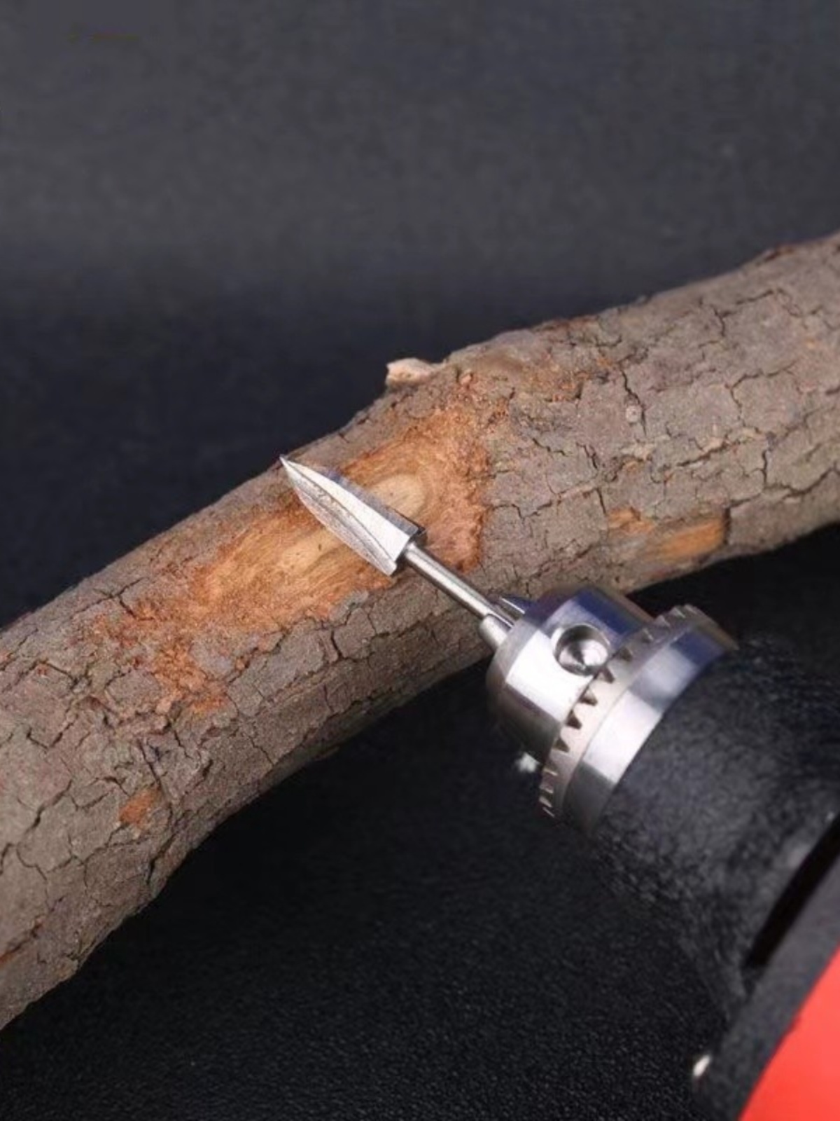 三刃尖头木工雕刻刀全套小型电动电磨吊磨机铣刀镂空根雕核雕工具