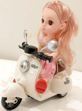 声光惯性摩托车儿童闪光音效电摩脚踏板娃娃三轮车小汽车模型玩具