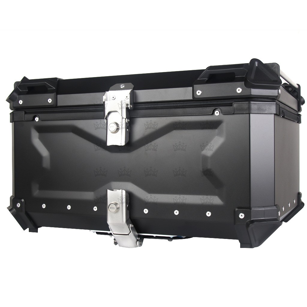 100L/80L/65L压纹X款铝合金尾箱电动摩托车后备箱快拆储物行李箱